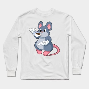 Mouse with Coffee Cup Long Sleeve T-Shirt